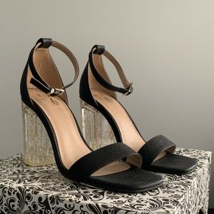 Mix No. 6 Stylish  Strappy Glitter Heel